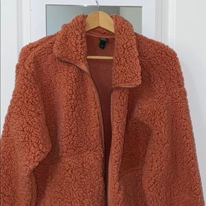 Fluffy zip up jacket